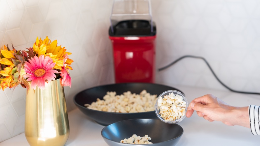 popcorn popper - this machine popped every kernel evenly, down to the very last one.