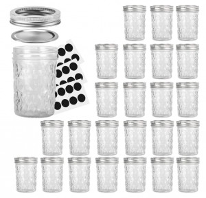 VERONES 8 OZ Mason Jars 24 Packs