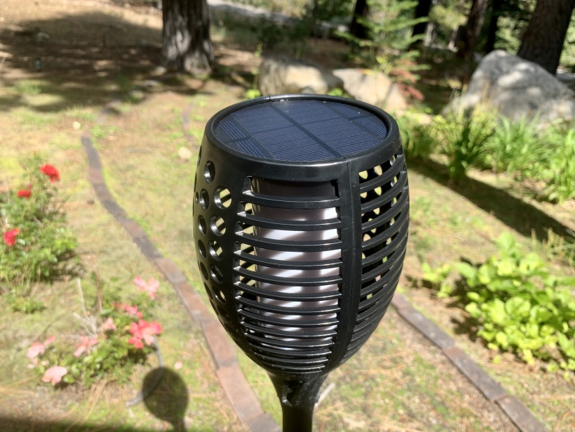 outdoor solar lights - with a full charge, the tomcare flickering flames models all come on...