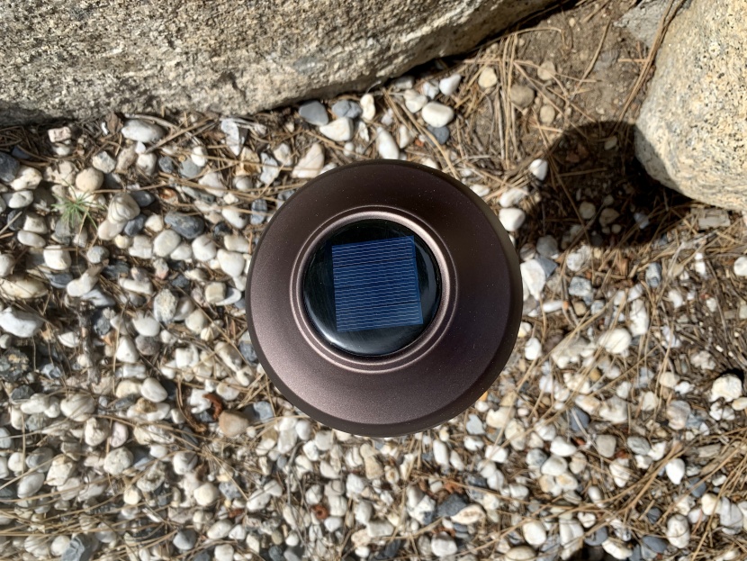 outdoor solar lights - the gigalumi model does a great job of charging in full sun.