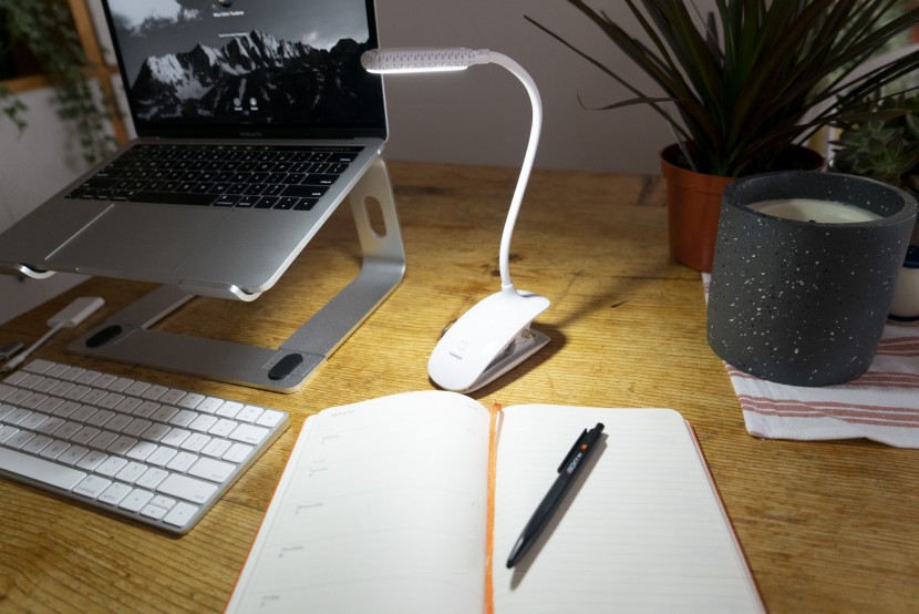 book light - the raniaco has a big clip that can also stand on its own.