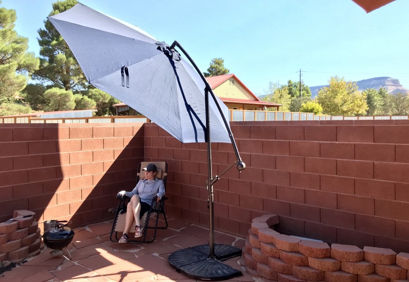 patio umbrella - we like the style and adjustability of the pure garden cantilever...