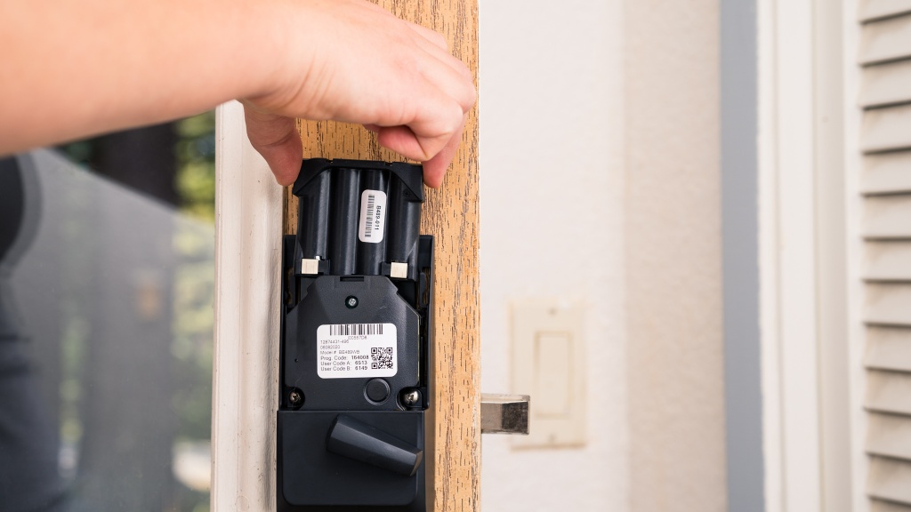 schlage encode - it&#039;s easy to change out the batteries when the time comes.