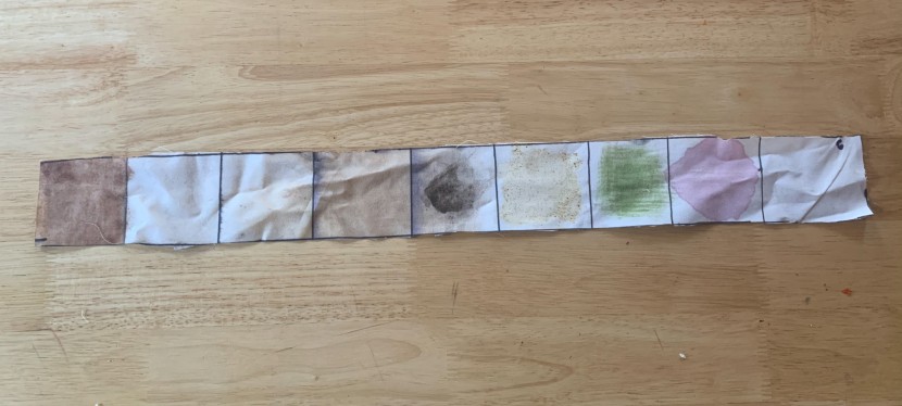 laundry pod - the strip used for the gain flings before washing. the stains from...