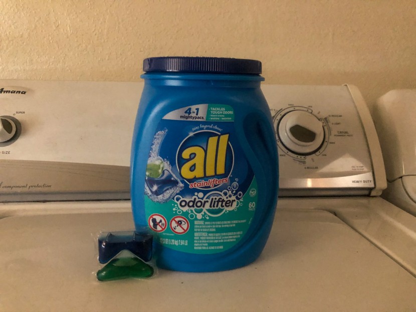 laundry pod - the all 4 in 1 proved effective against body odor.