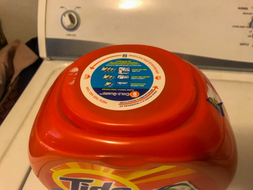 laundry pod - the tide childproofing design is hard to use with smaller hands and...