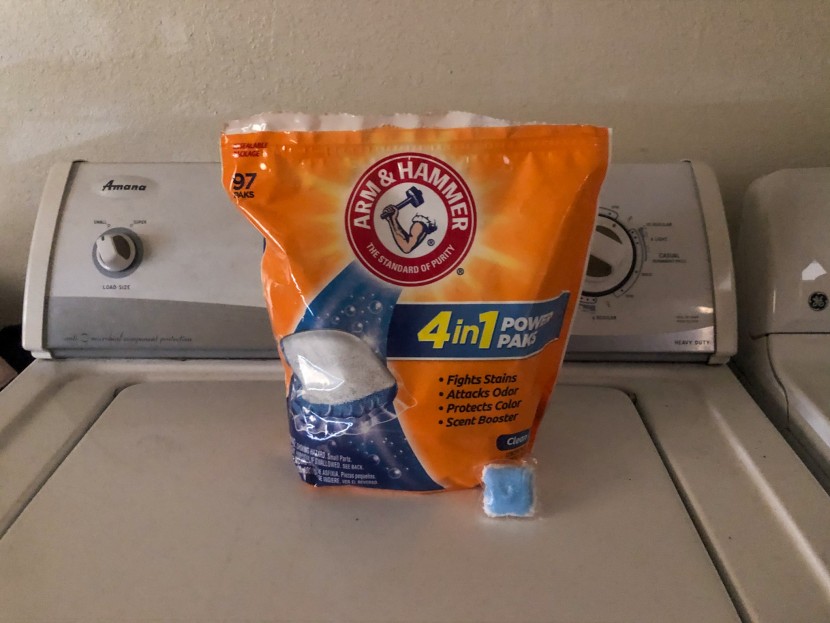 laundry pod - the arm and hammer powder pack doesn&#039;t require childproofing and is...