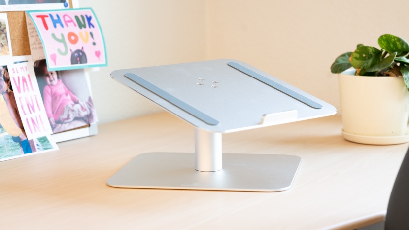 laptop stand - the lamicall 360-rotating ergonomic features rubber pads to keep...