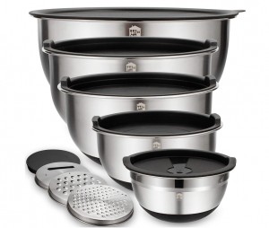 Priority Chef Premium Mixing Bowls With Lids Set, Airtight Lids, Thicker  Stainless Steel Mixing Bowl Set, Large Prep Metal Bowls with Lids, Nesting