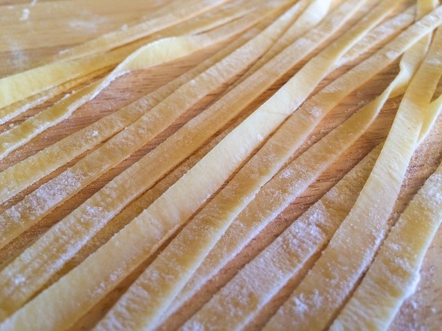 pasta maker - we wound up with a lot of different looking noodles, but the ones...