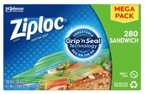 Ziploc XL Sandwich and Snack Bags, Storage Bags for On the Go Freshness,  Grip 'n Seal Technology for Easier Grip, Open, and Close, 30 Count (Pack of