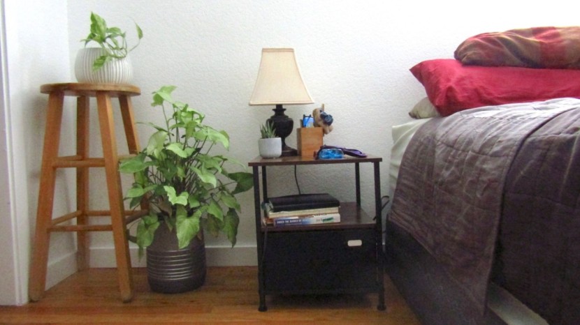 nightstand - the songmics nightstand is small, light and has a beautiful wood...