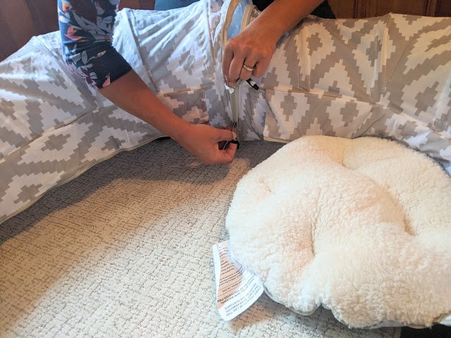 body position is key when zippering the kitty city tunnels together;...