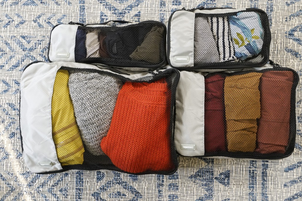 Away packing cubes vs.  Basics travel organizer