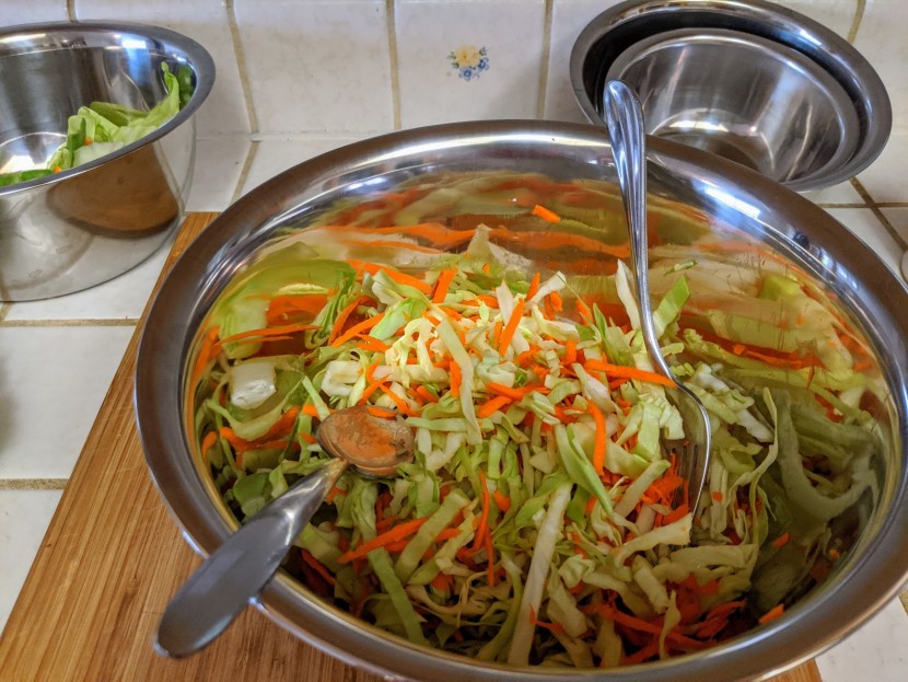 mixing bowl - prepping slaw for our &quot;ease of use&quot; test. shallow bowls, like the...