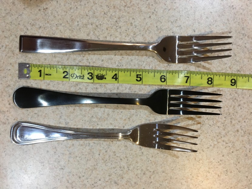 we measured the handles to help us understand how length affected...