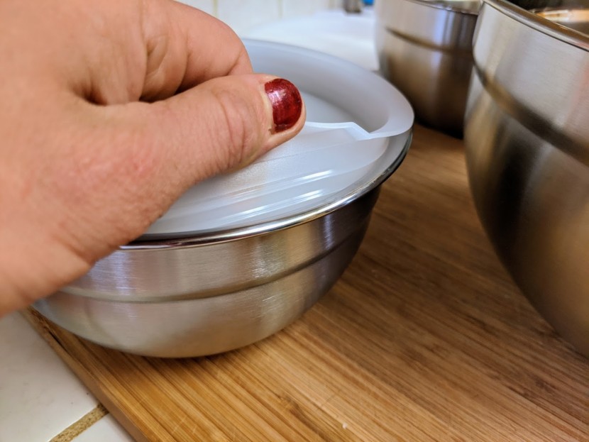 mixing bowl - the cuisinart, above, is an example of a very secure and durable lid...