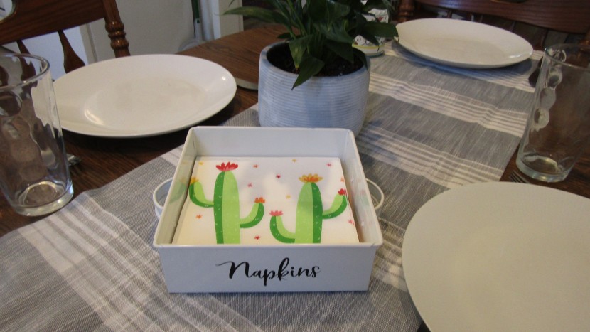 napkin holder - the napkin dispenser is light and decorative.