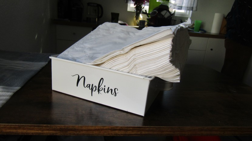 the square napkin dispensers were too small for the biggest napkins.