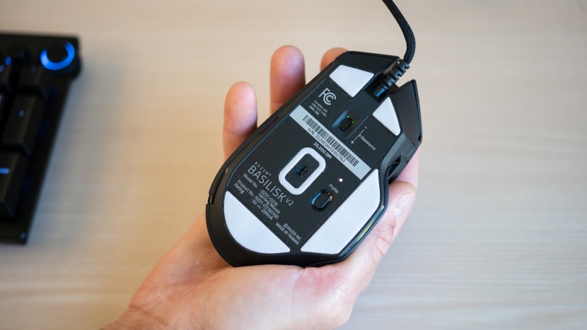 gaming mouse - the skates (or feet) on the bottom of the mouse help to promote...