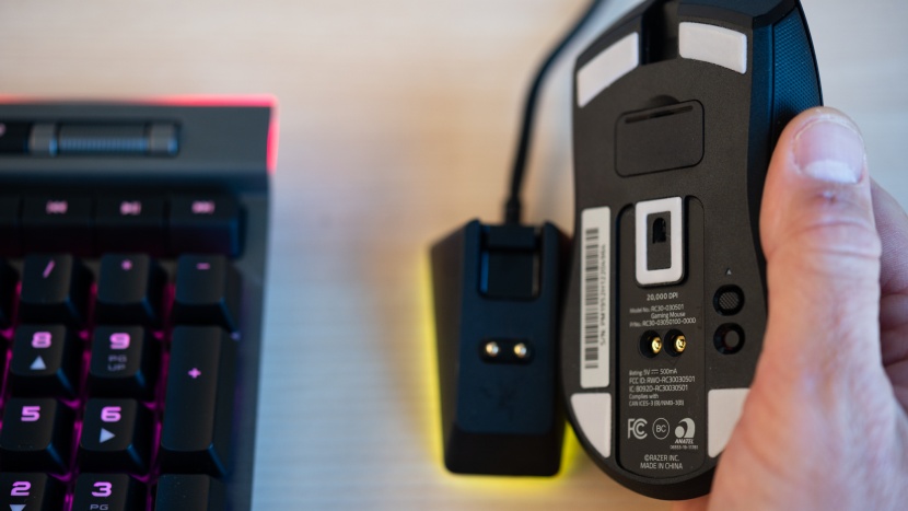 gaming mouse - the optical sensor (framed in white) is essentially a camera that...