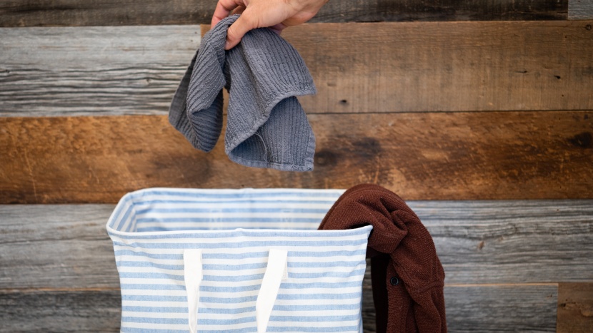 laundry hamper - this middling-size hamper offers users room for a load or two.