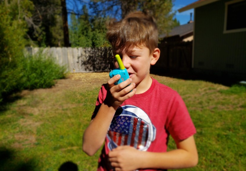 kids electronics - the handheld walkie-talkies fit little hands well.