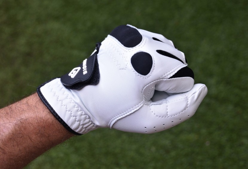 golf glove - the bionic stablegrip has several flexible elastic inserts that...