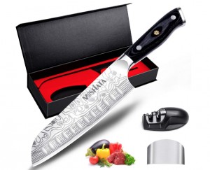 MOSFiATA 7 Piece Kitchen Knife Set, Ultra Sharp Knife Set with