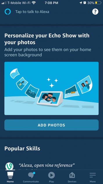 digital picture frame - the &quot;add photos&quot; cue on the alexa app went into hiding after this...