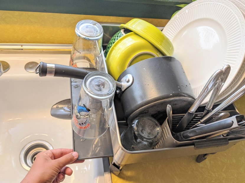 dish rack - the simplehuman is easily filled with our test load amount. we...