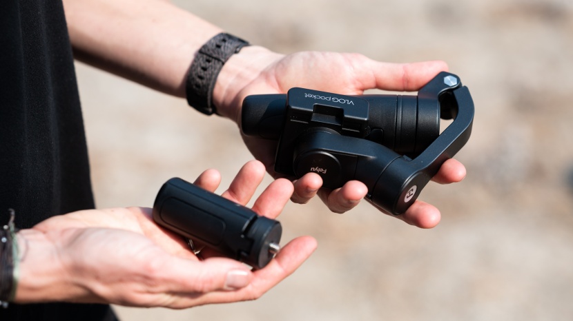 the feiyu vlog pocket is very compact compared to other models.