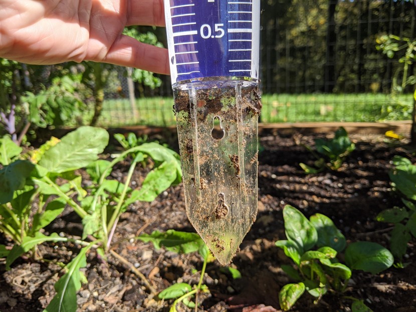 rain gauge - you can either jab the la crosse and acurite easy read gauges into...