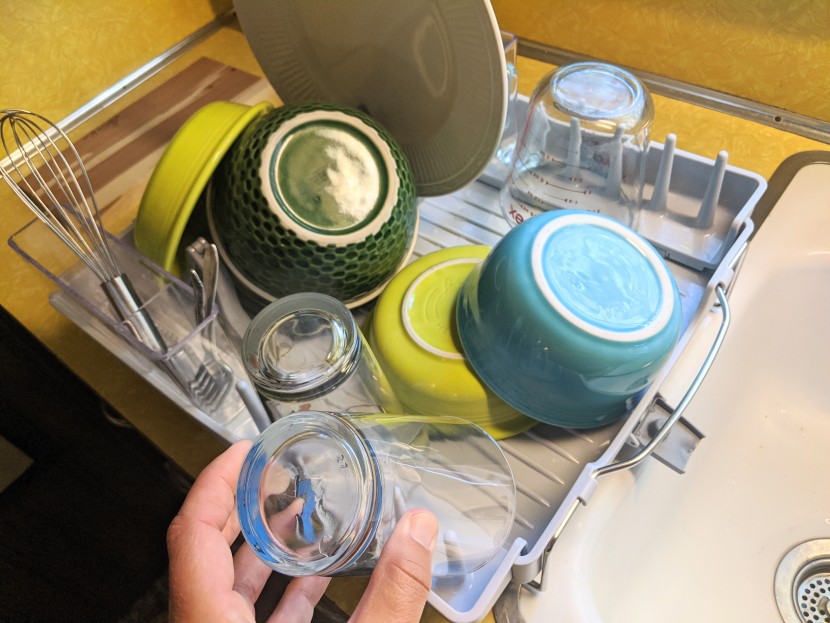 dish rack - the oxo provides a stable drying zone for pint-sized glassed...