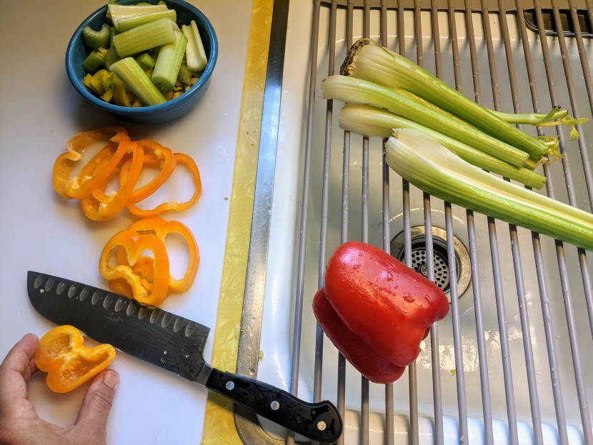 dish rack - the versatility of the surpahs is seen here, used as a drying rack...