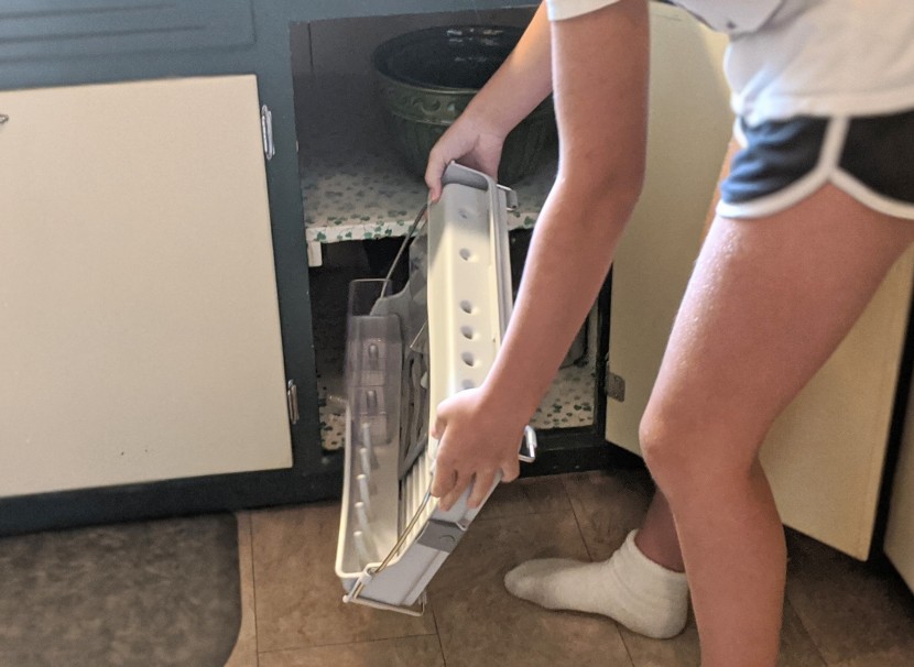 dish rack - the oxo&#039;s foldaway design proves durable as its features hold strong...