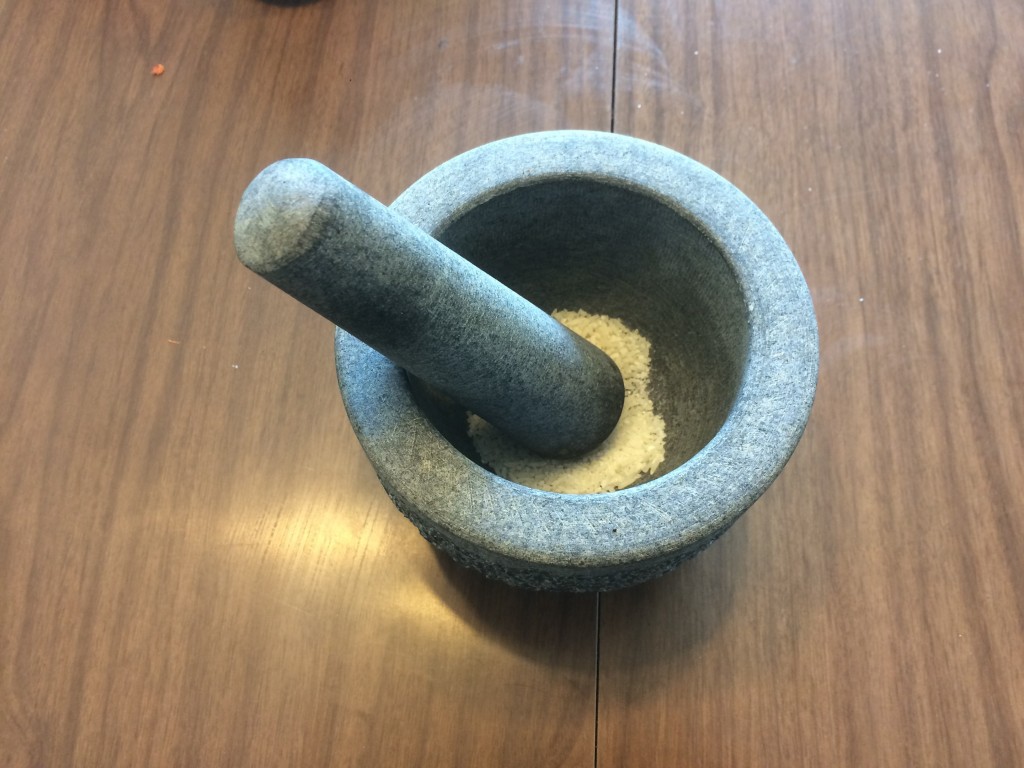 Gorilla Grip Original Mortar and Pestle Set, Large size, 7 inch, Holds 4 Cups, Slip Resistant Bottom, Heavy Duty Unpolished Granite, Molcajete