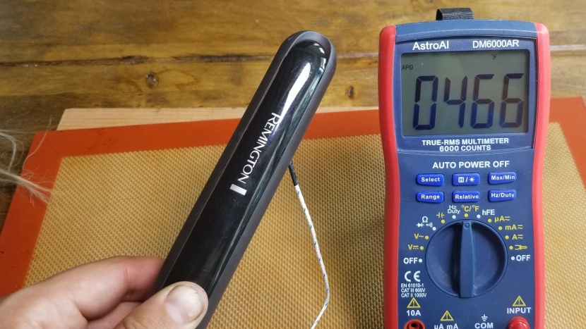 hair straightening iron - we recorded a maximum temperature considerably higher than the...