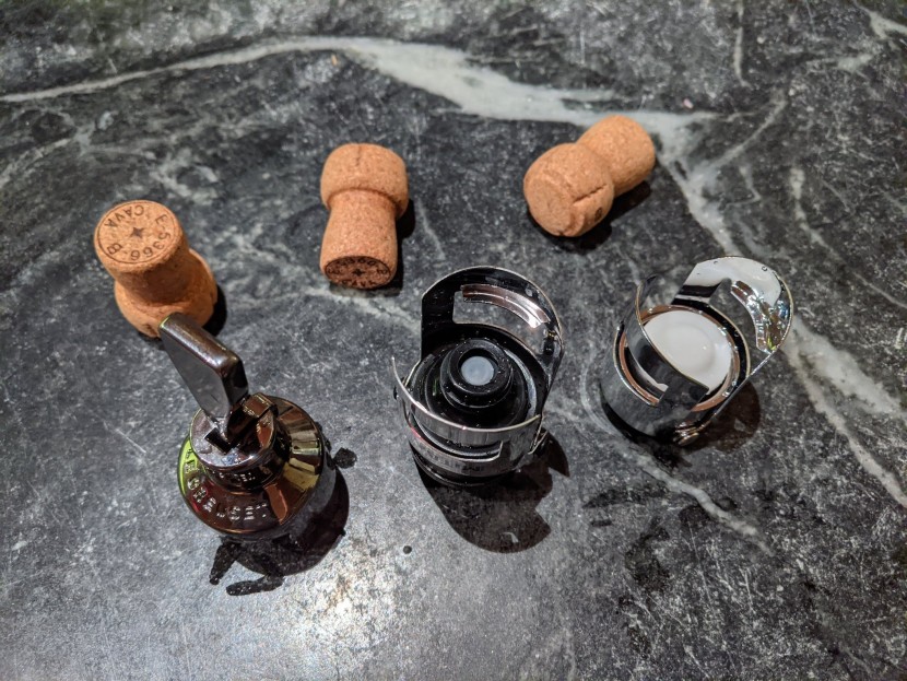 wine stopper - corks from cava, prosecco and champagne just don't go back in a...