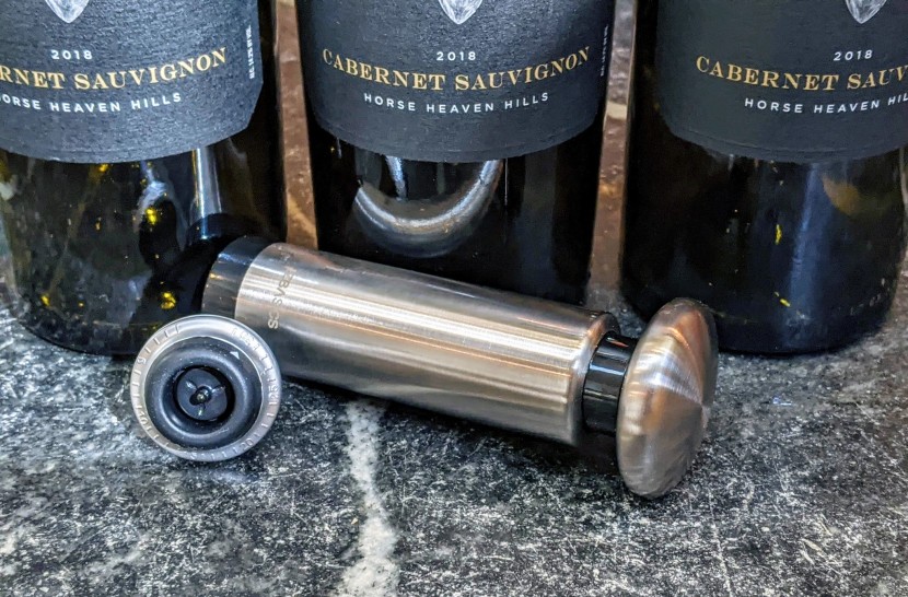 wine stopper - vacuum sealing stoppers like the ez basics allow you to set a cork...