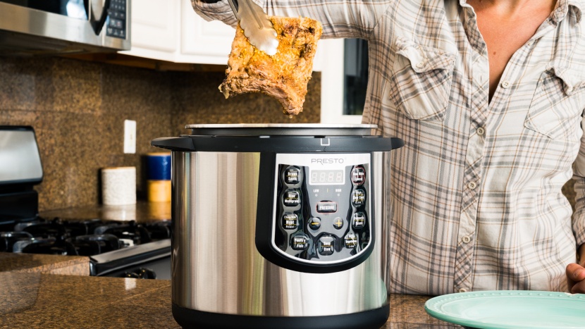 pressure cooker - the presto 02141 has a clear interface but a relatively small lcd...