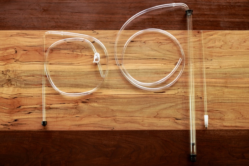 home brewing kit - the racking cane and siphon on the left are inferior to the...