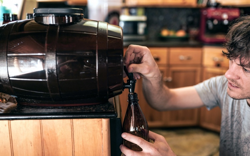 home brewing kit - no transferring needed with the mr. beer kit. you can go straight...