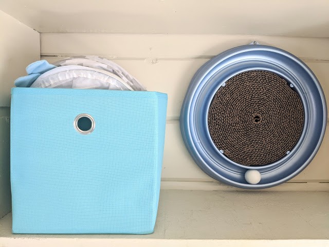 cat toys - the bergan (r) has a tab so you can easily hang the toy to store...