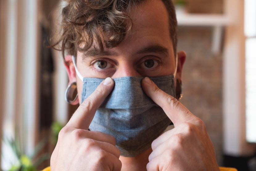 face mask - the combination of a pleated face and nose bridge wire makes the...