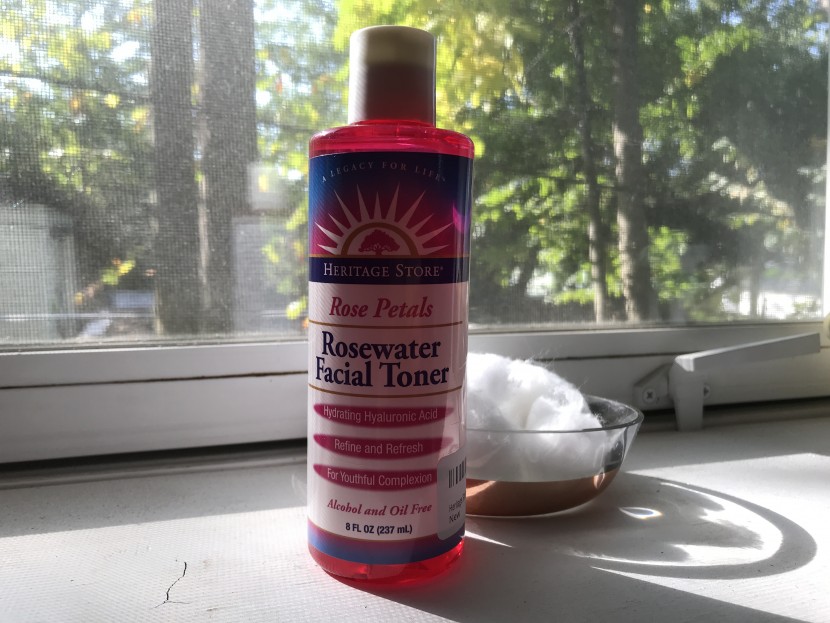 facial toner - no, the toner isn&#039;t hot pink, that&#039;s just the bottle.