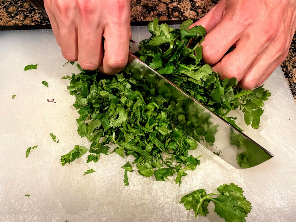 nakiri knife - we put each knife through a series of tests. here, one model is...