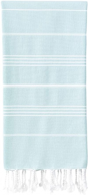 Chakir Linen Stripe Turkish Cotton Hand Towel Set, Set of 6, White