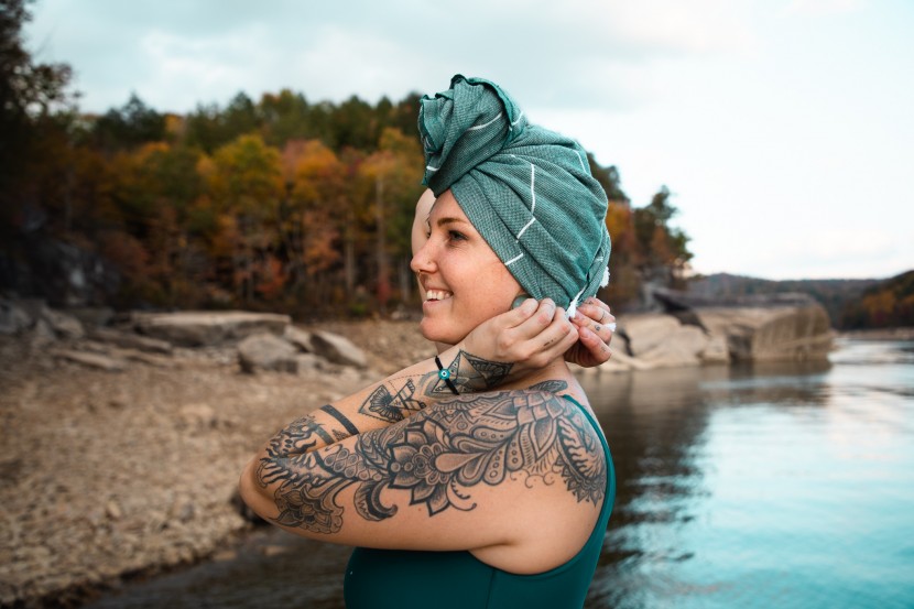 turkish towels - the smaller size and slight stiffness of this towel make it perfect...