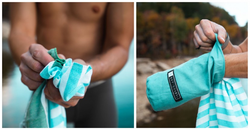 turkish towels - the cute carry bag is easy to stuff, but the towel is a little...